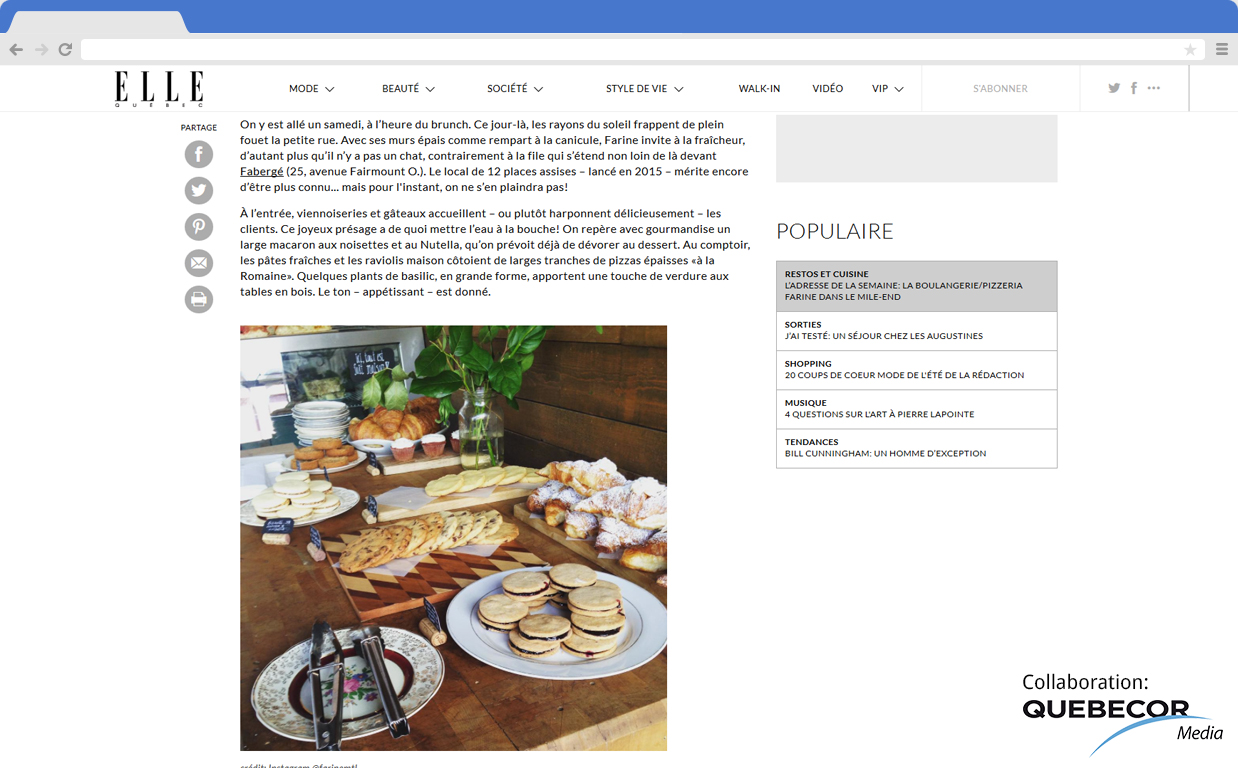 ELLE Quebec screenshot