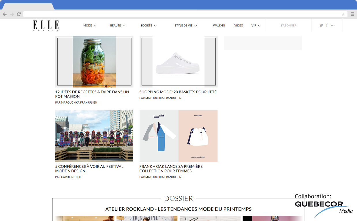 ELLE Quebec screenshot