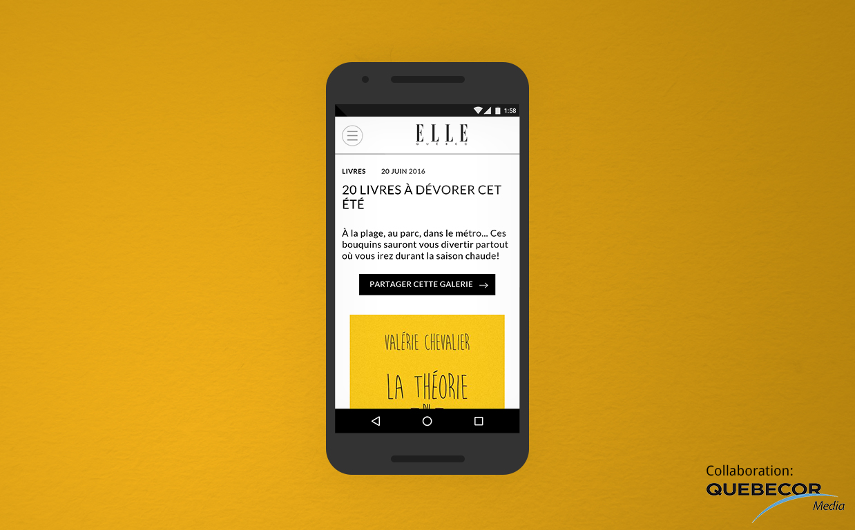 ELLE Quebec screenshot