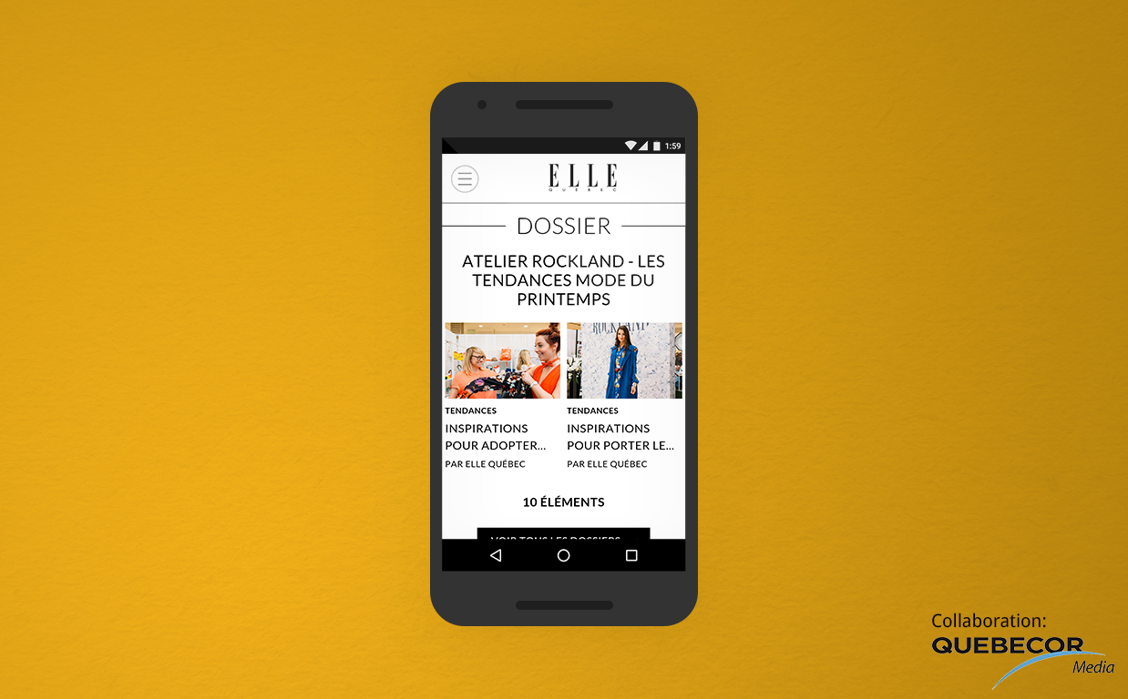 ELLE Quebec screenshot