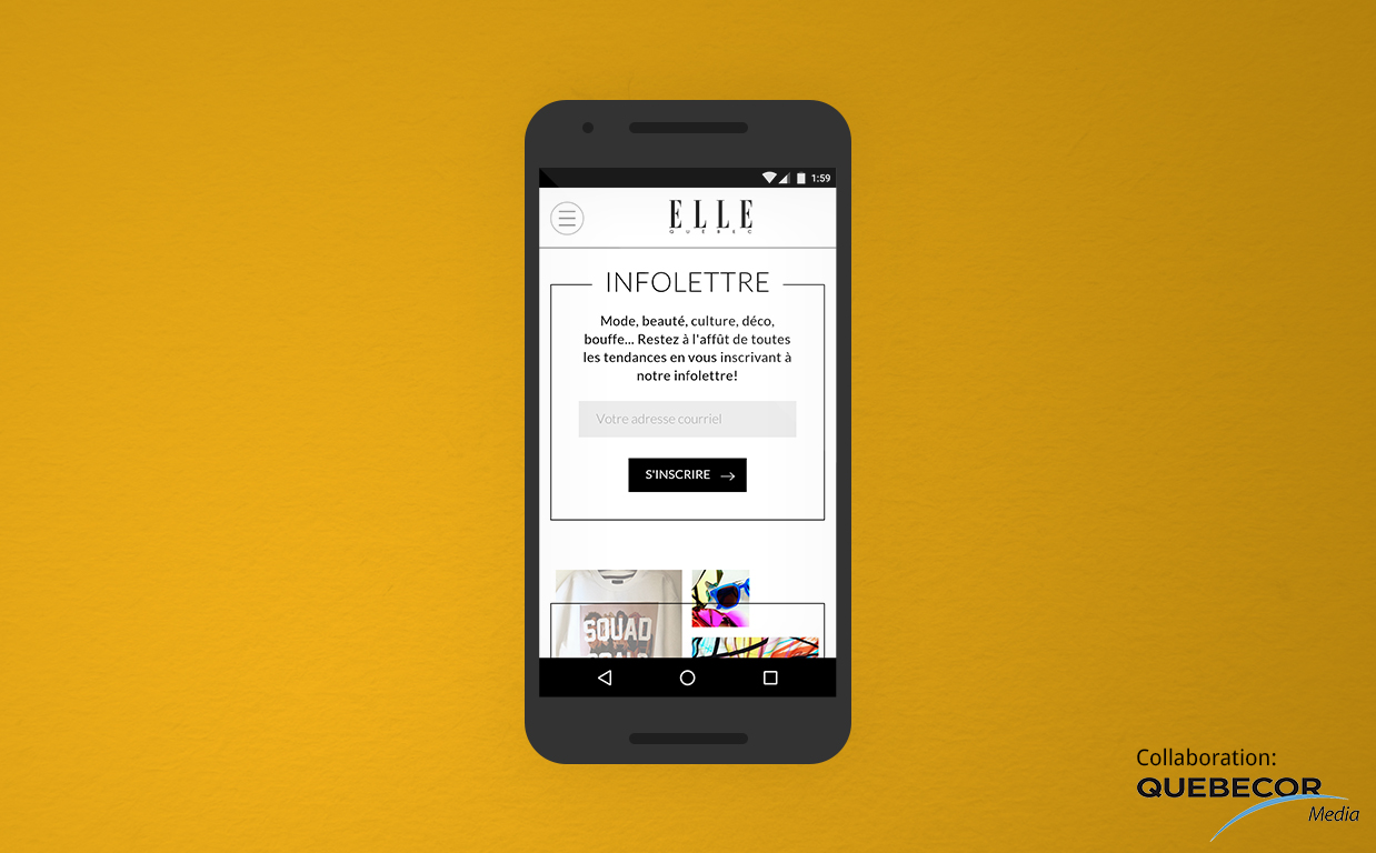 ELLE Quebec screenshot