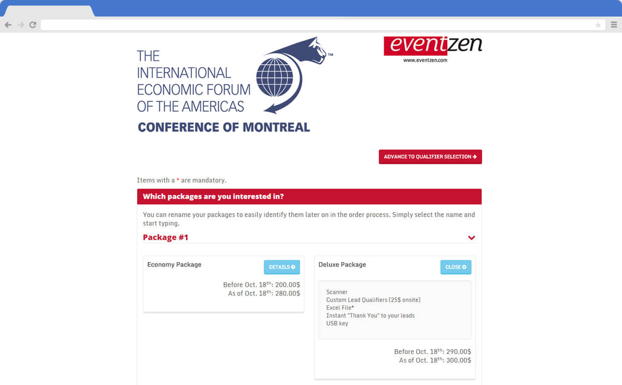 Eventzen screenshot