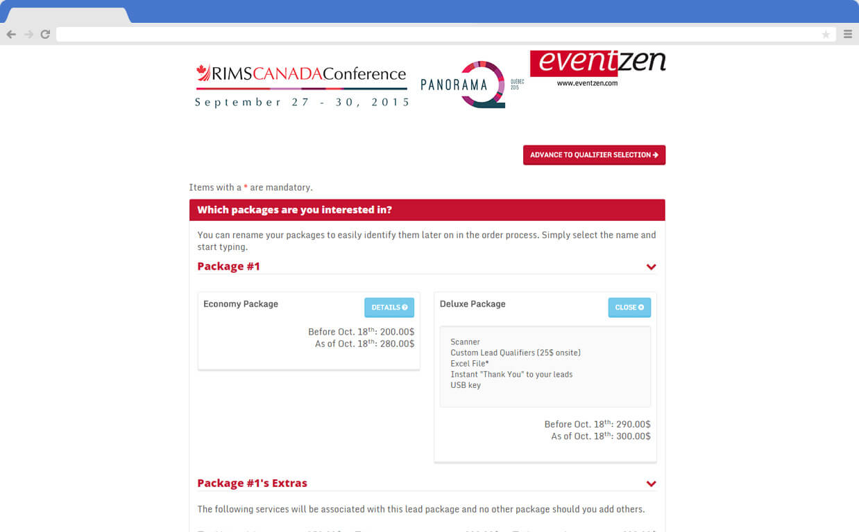 Eventzen screenshot