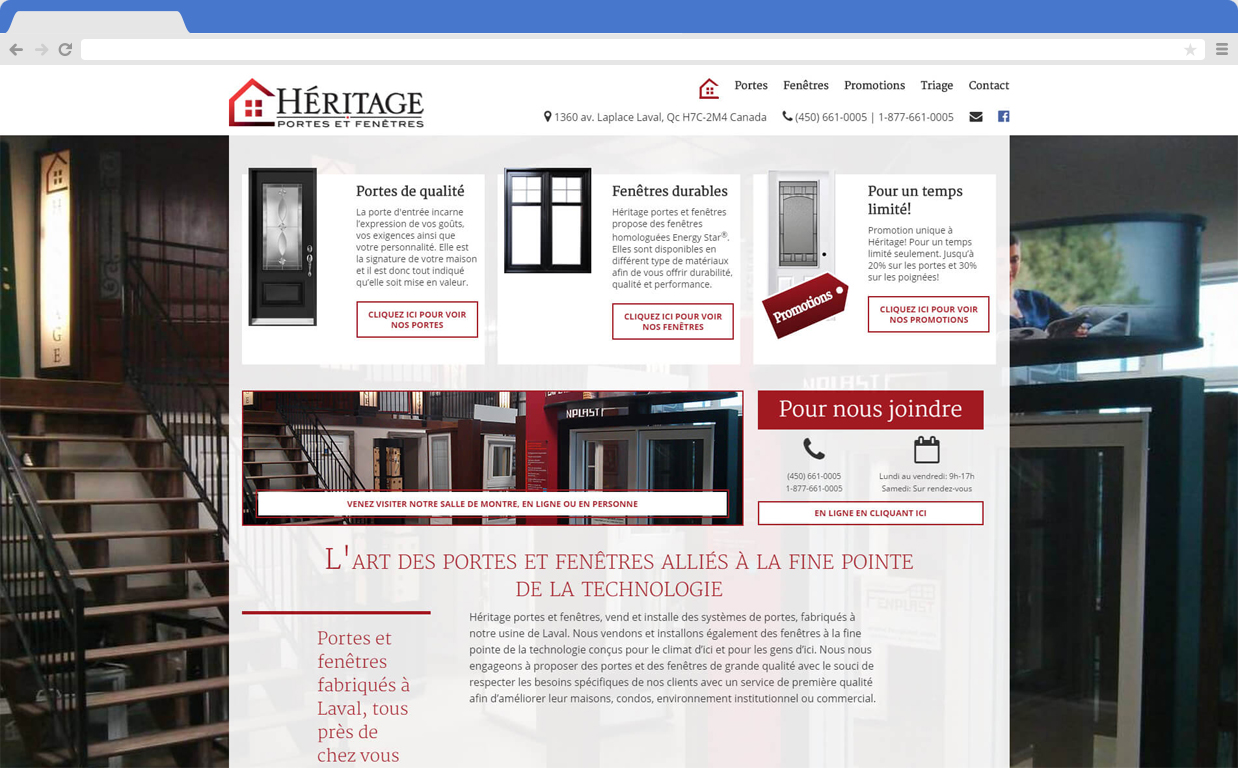Héritage Portes et Fenêtres screenshot