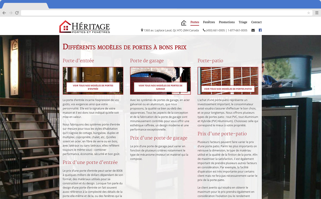 Héritage Portes et Fenêtres screenshot