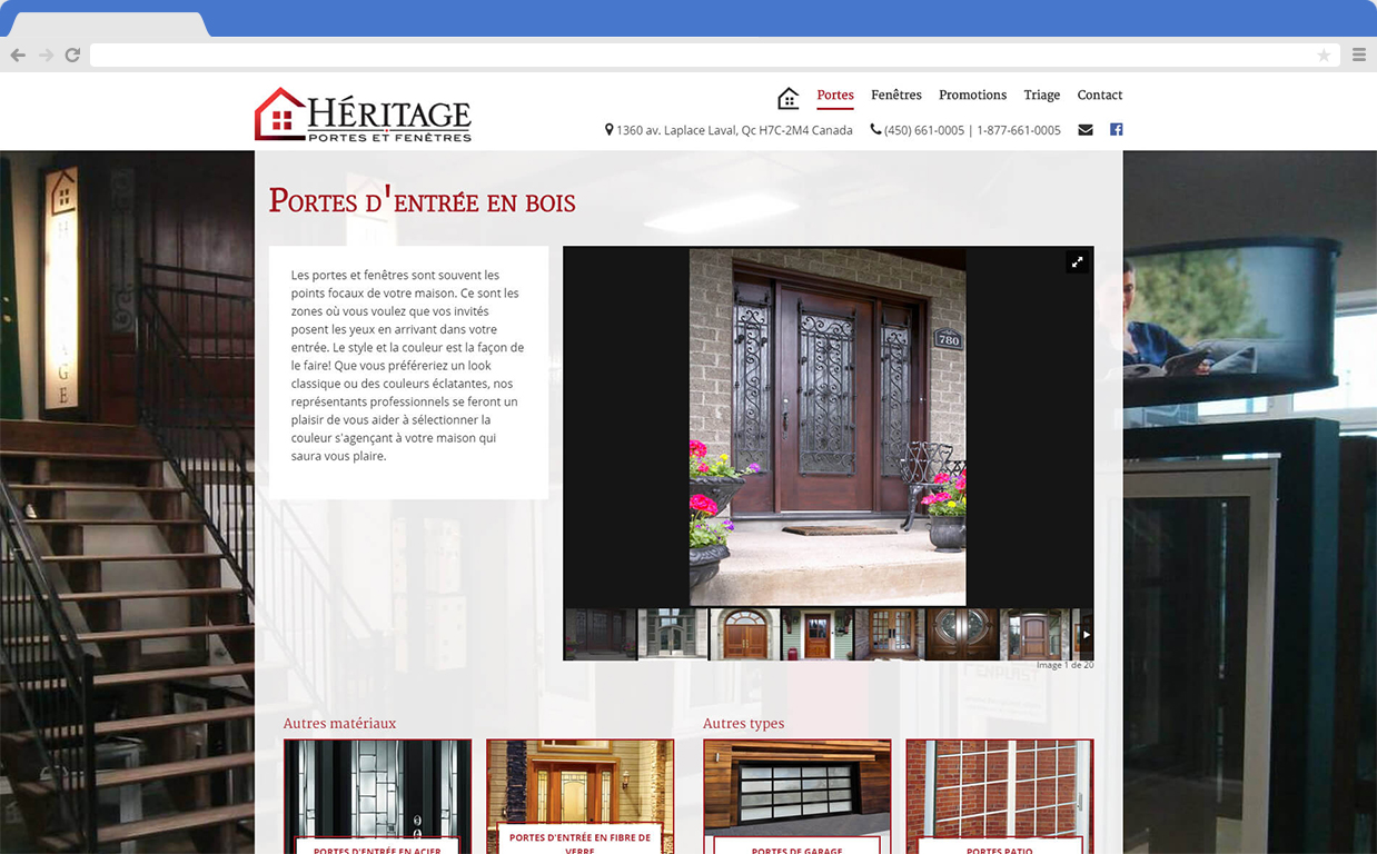Héritage Portes et Fenêtres screenshot