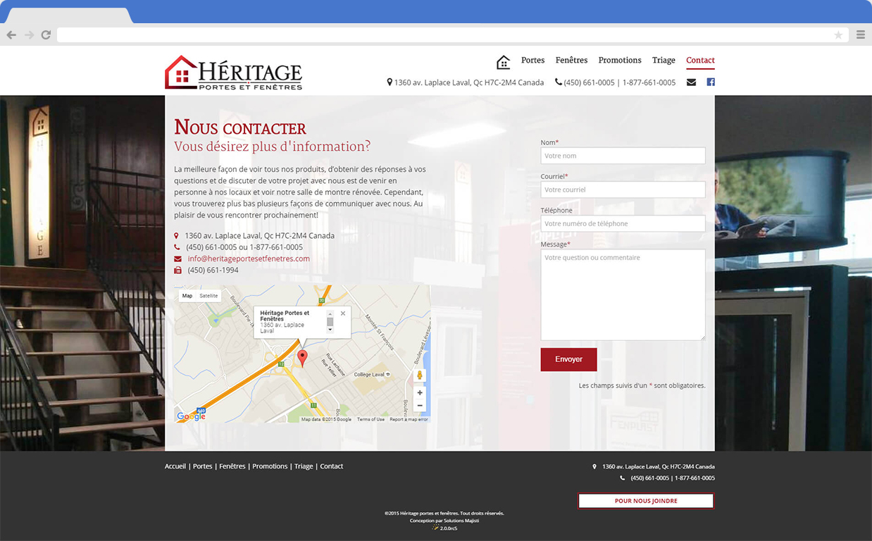 Héritage Portes et Fenêtres screenshot