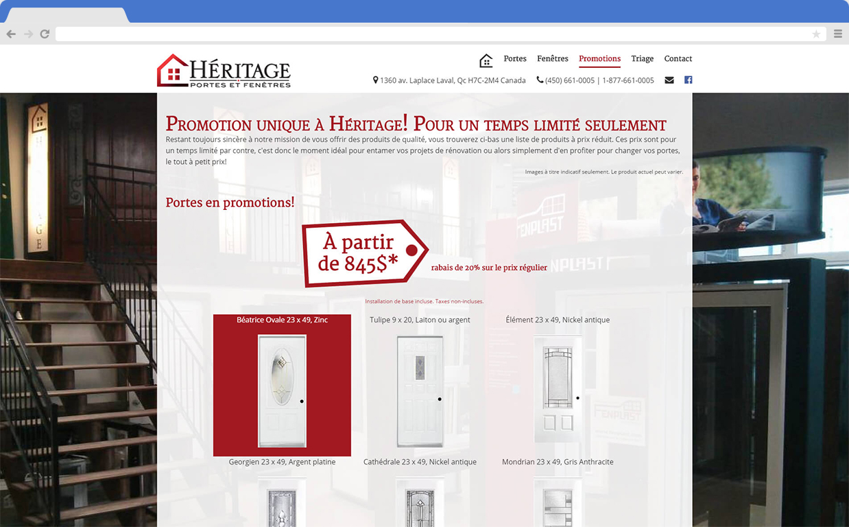 Héritage Portes et Fenêtres screenshot