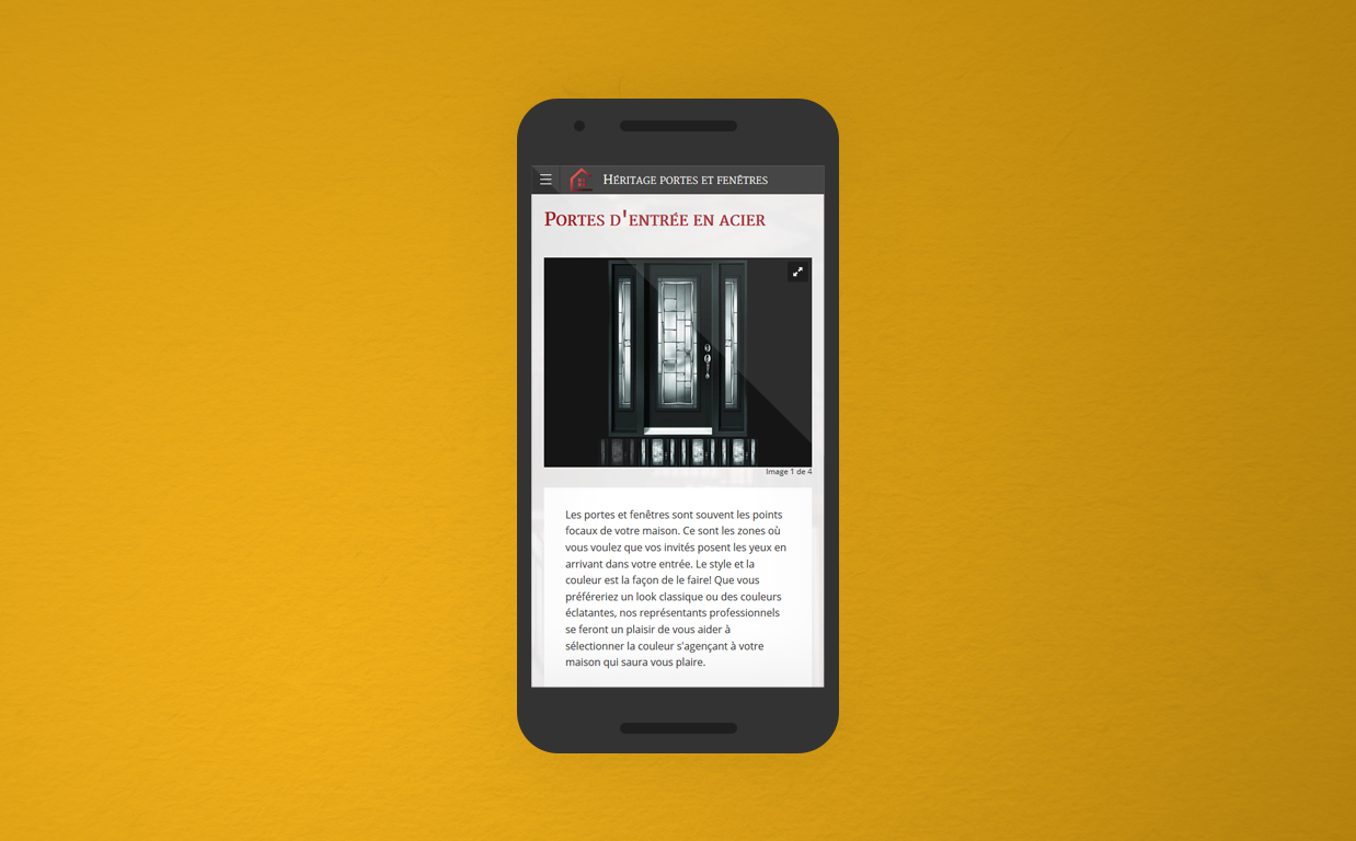 Héritage Portes et Fenêtres screenshot