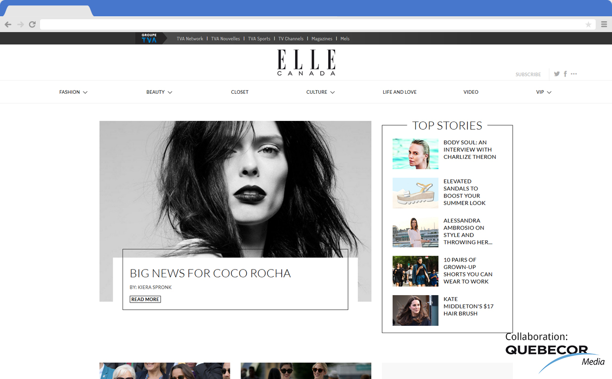 Quebecor Media screenshot