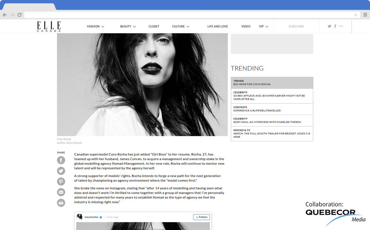 Quebecor Media screenshot