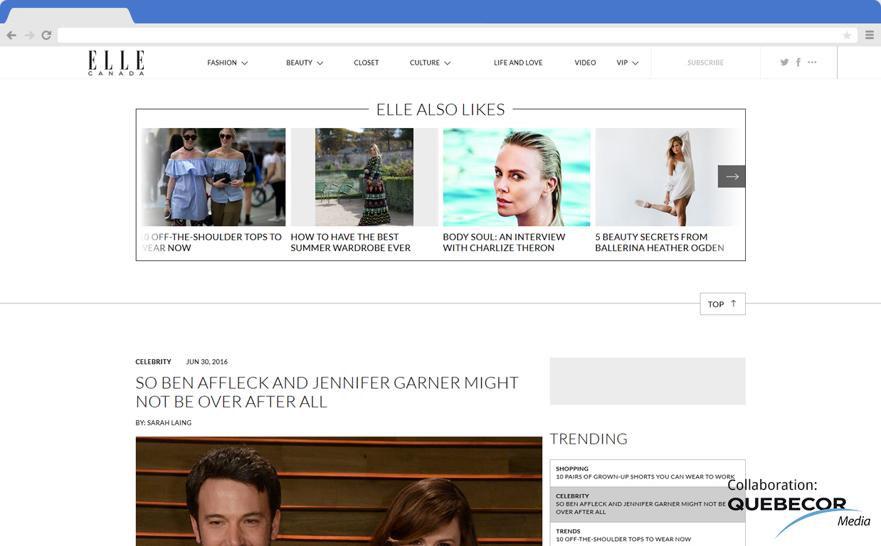 Quebecor Media screenshot