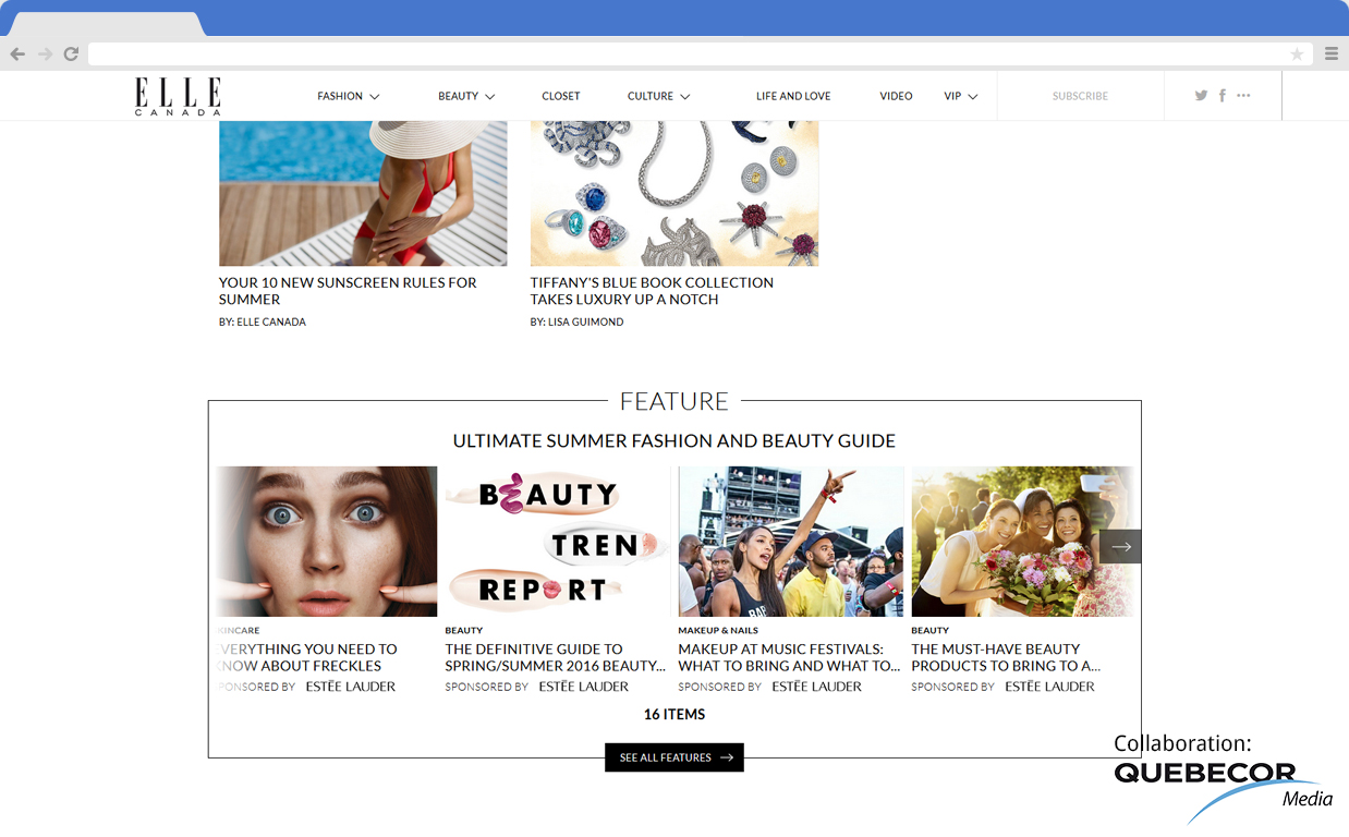 Quebecor Media screenshot