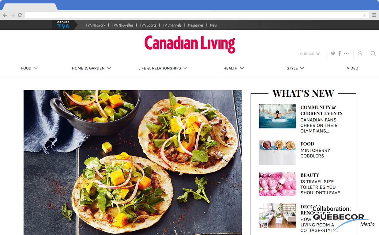 Quebecor Media screenshot