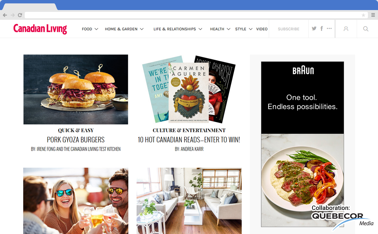 Quebecor Media screenshot