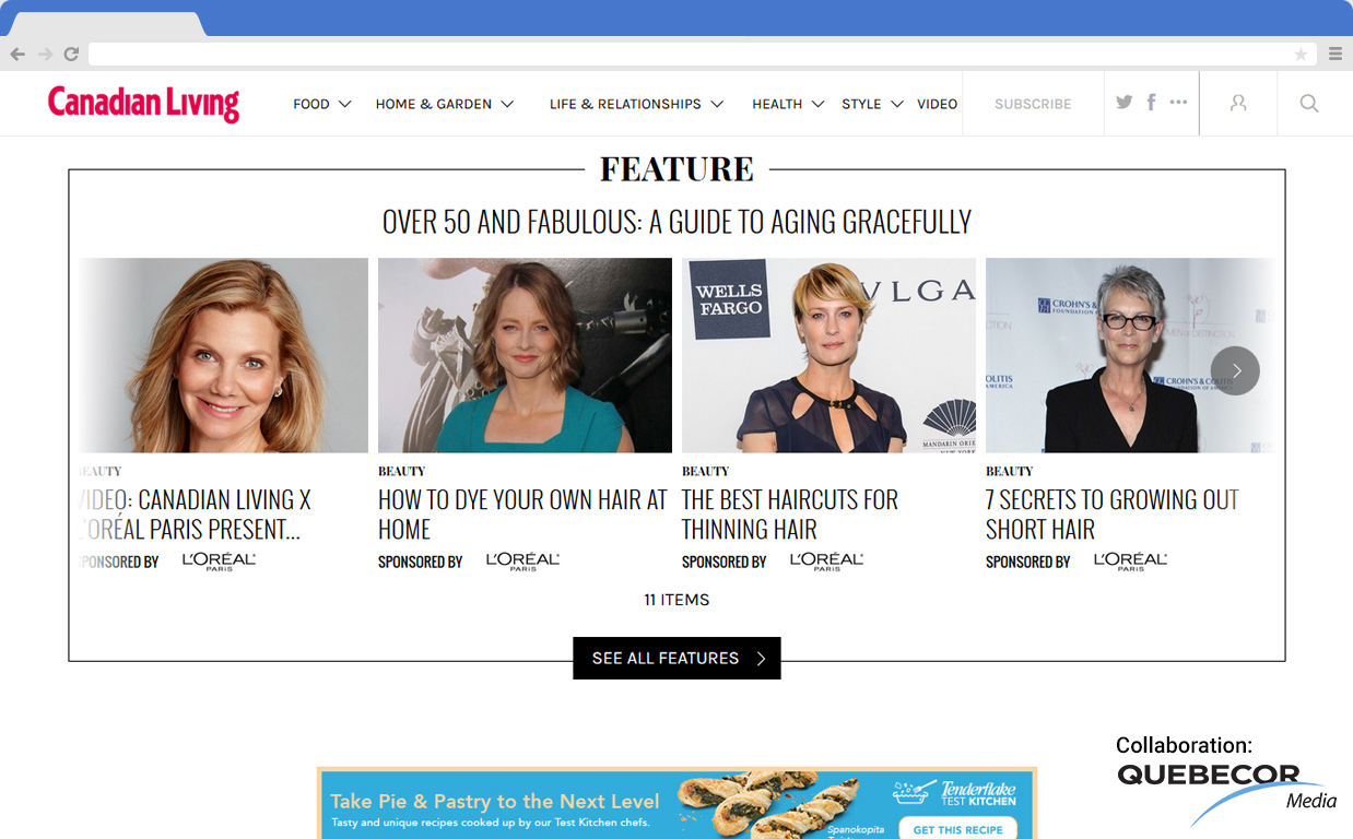 Quebecor Media screenshot