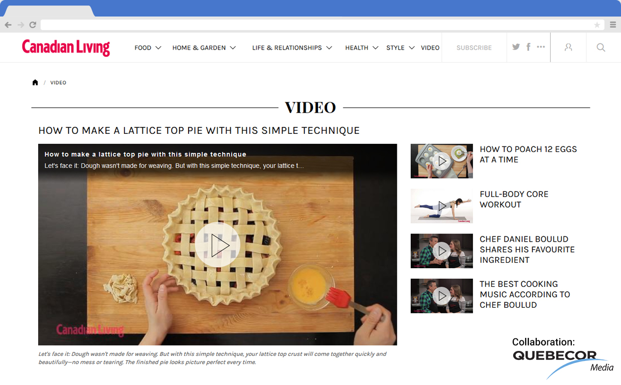 Quebecor Media screenshot