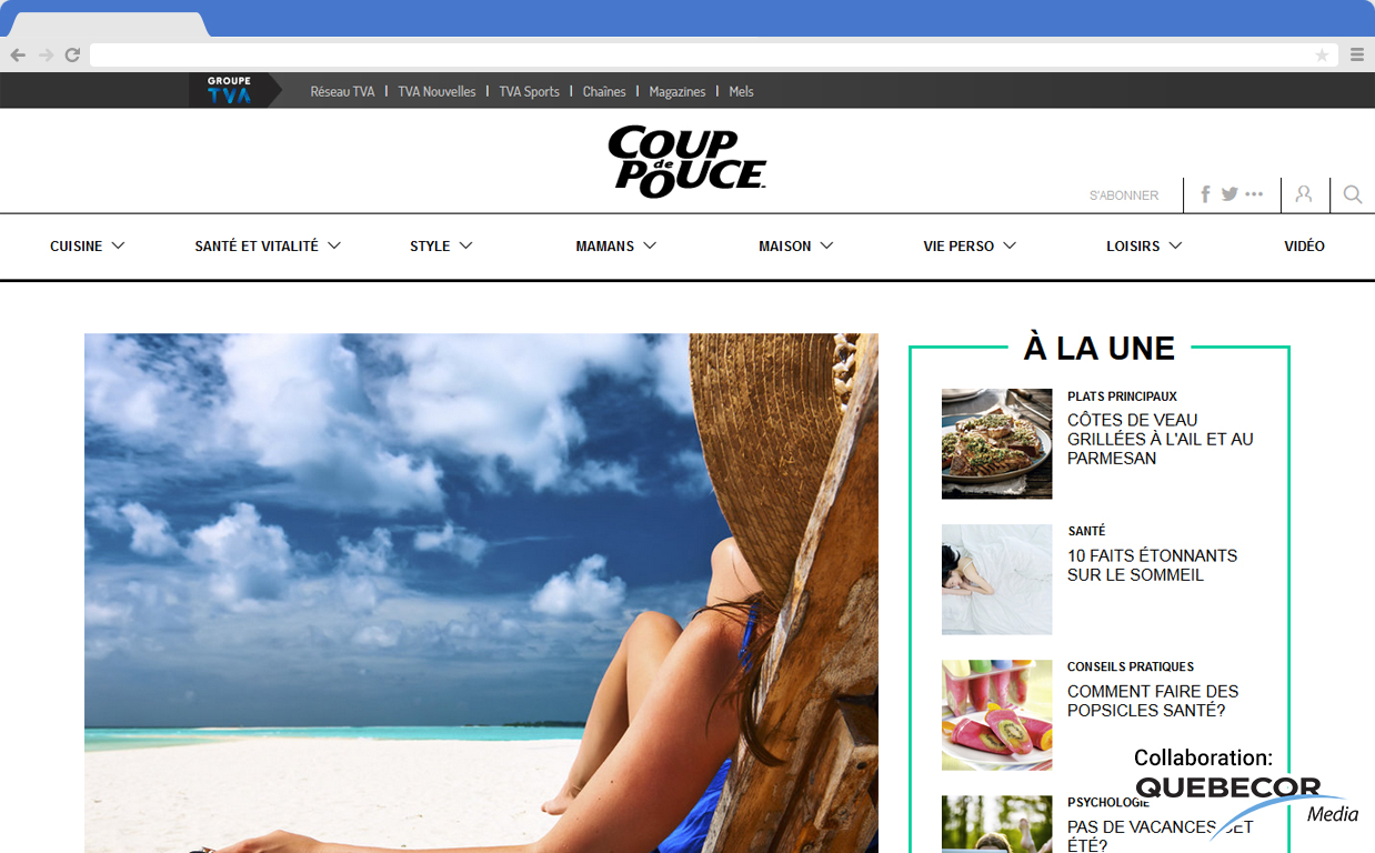 Quebecor Media screenshot
