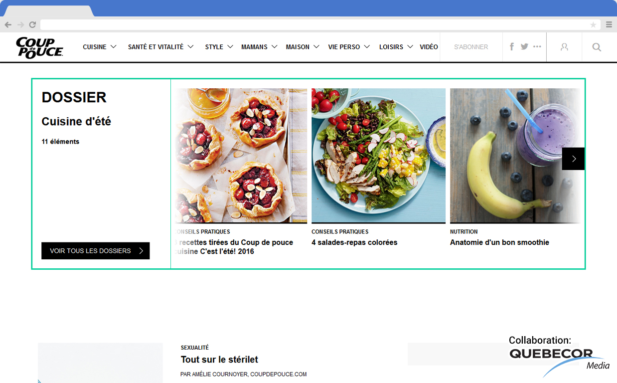 Quebecor Media screenshot