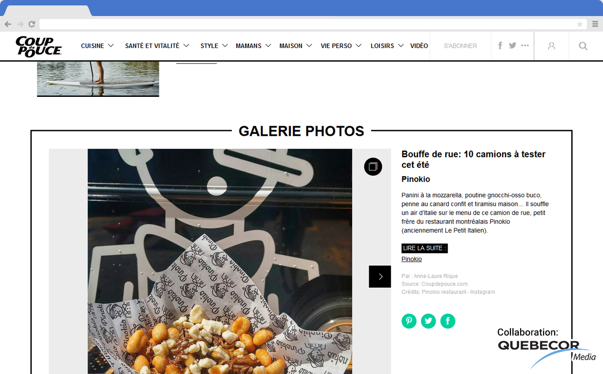 Quebecor Media screenshot