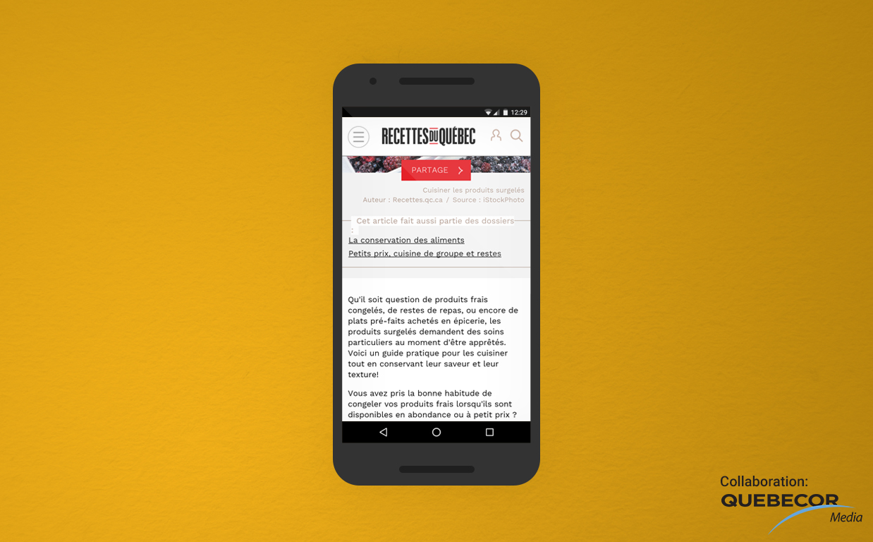 Quebecor Media screenshot